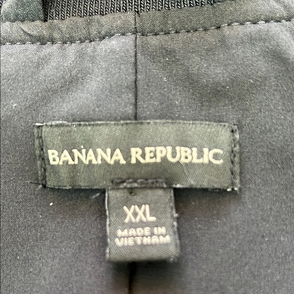 Unisex Banana Republic Lightweight Bomber Jacket XXL Black Polyester/Spandex EUC - Picture 2 of 11